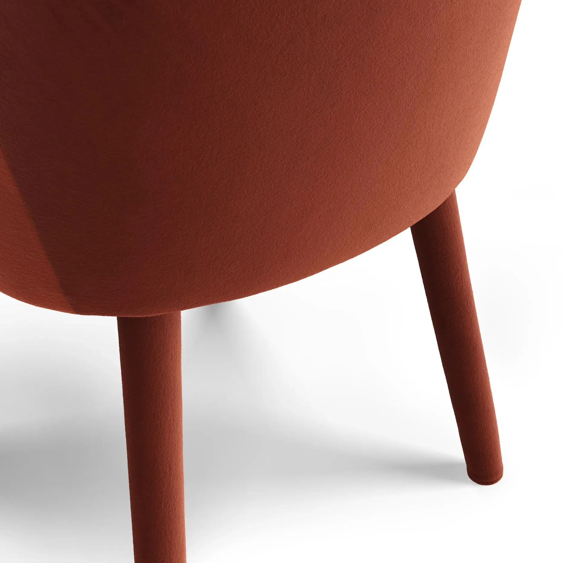 Harris Velvet Dining Armchair - Hale Rust