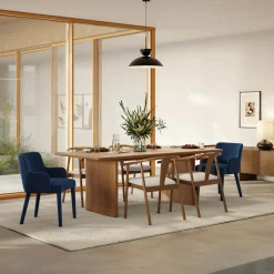 Harris Velvet Dining Armchair - Hale Navy