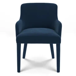 Harris Velvet Dining Armchair - Hale Navy