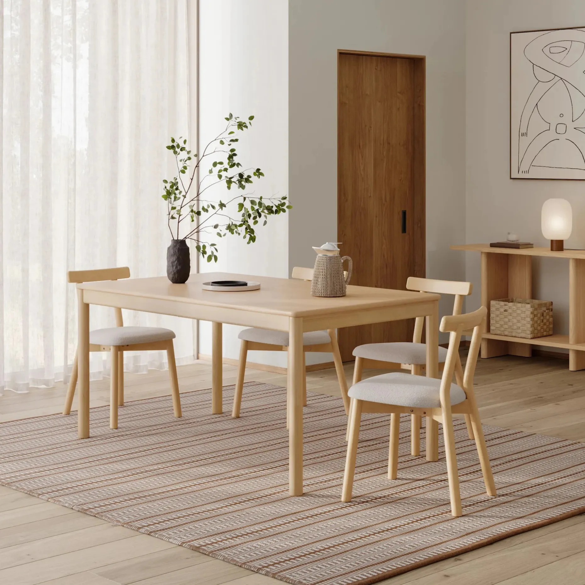 Heidi 62" - 82.75" Extendable Dining Table - White Oak