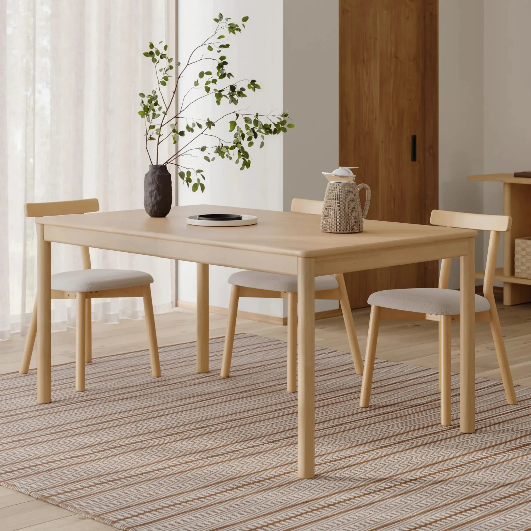 Heidi 62" - 82.75" Extendable Dining Table - White Oak