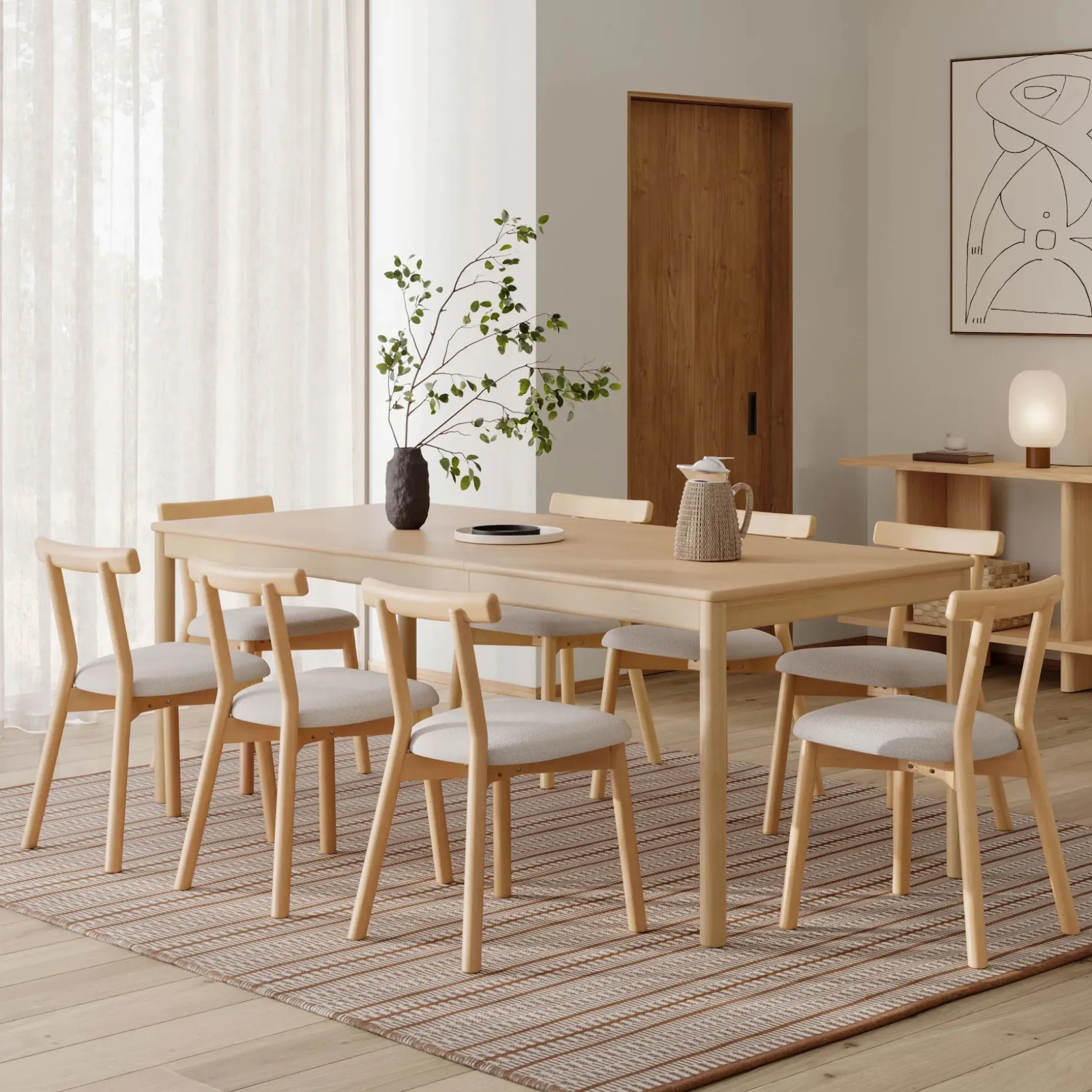 Heidi 62" - 82.75" Extendable Dining Table - White Oak