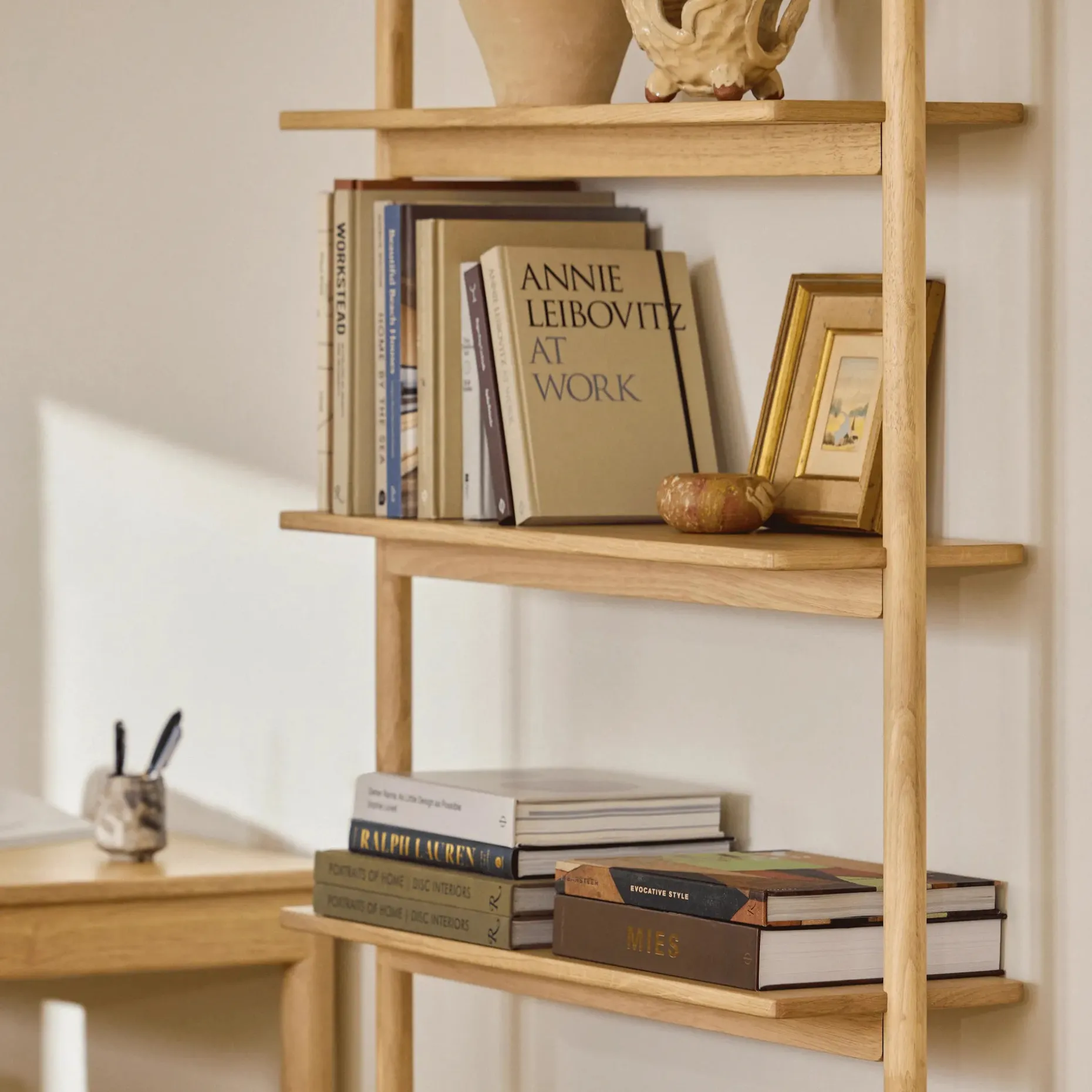 Heidi 33.25" Modular Shelving Unit, Wide - White Oak
