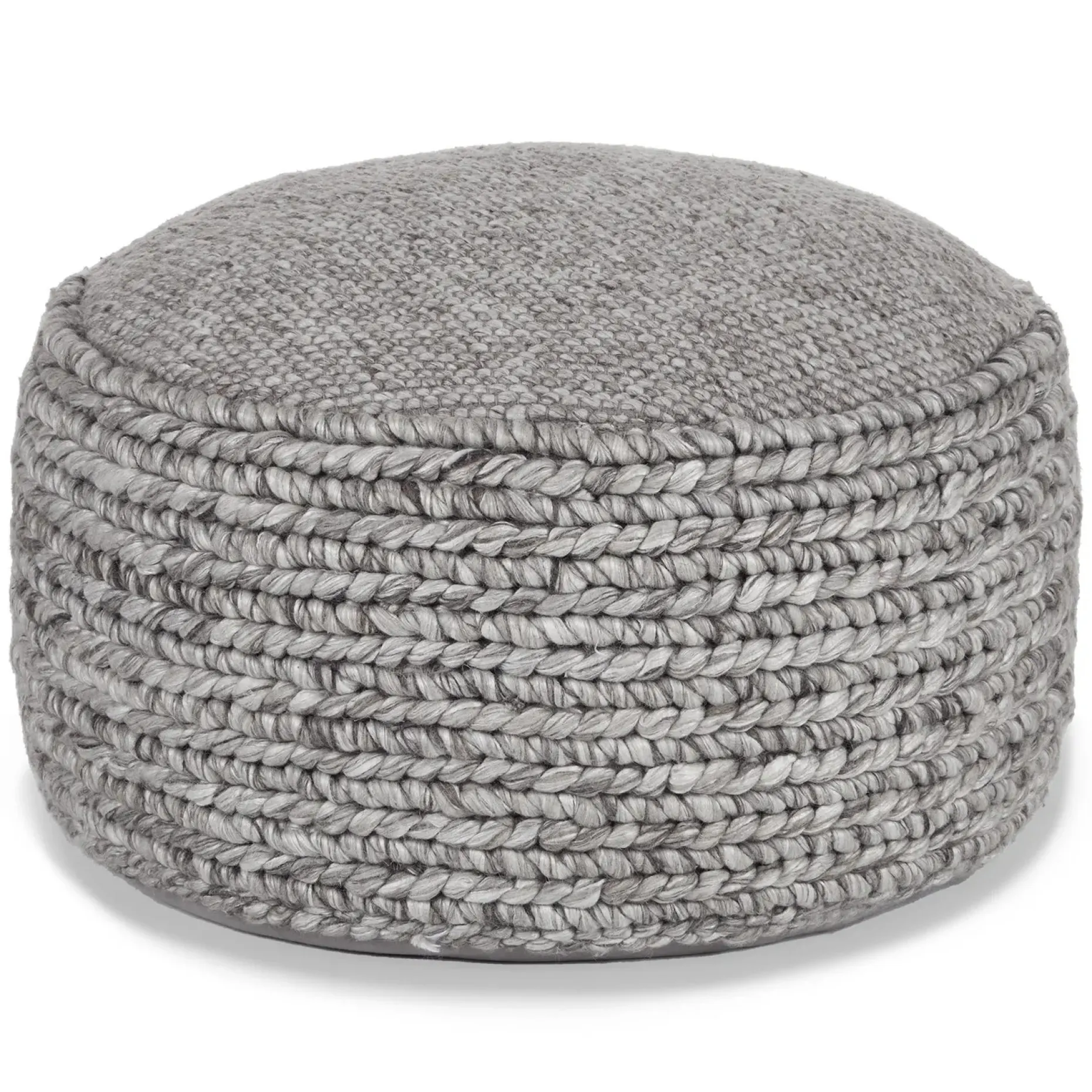 Hira 30" Pouf - Metal Gray