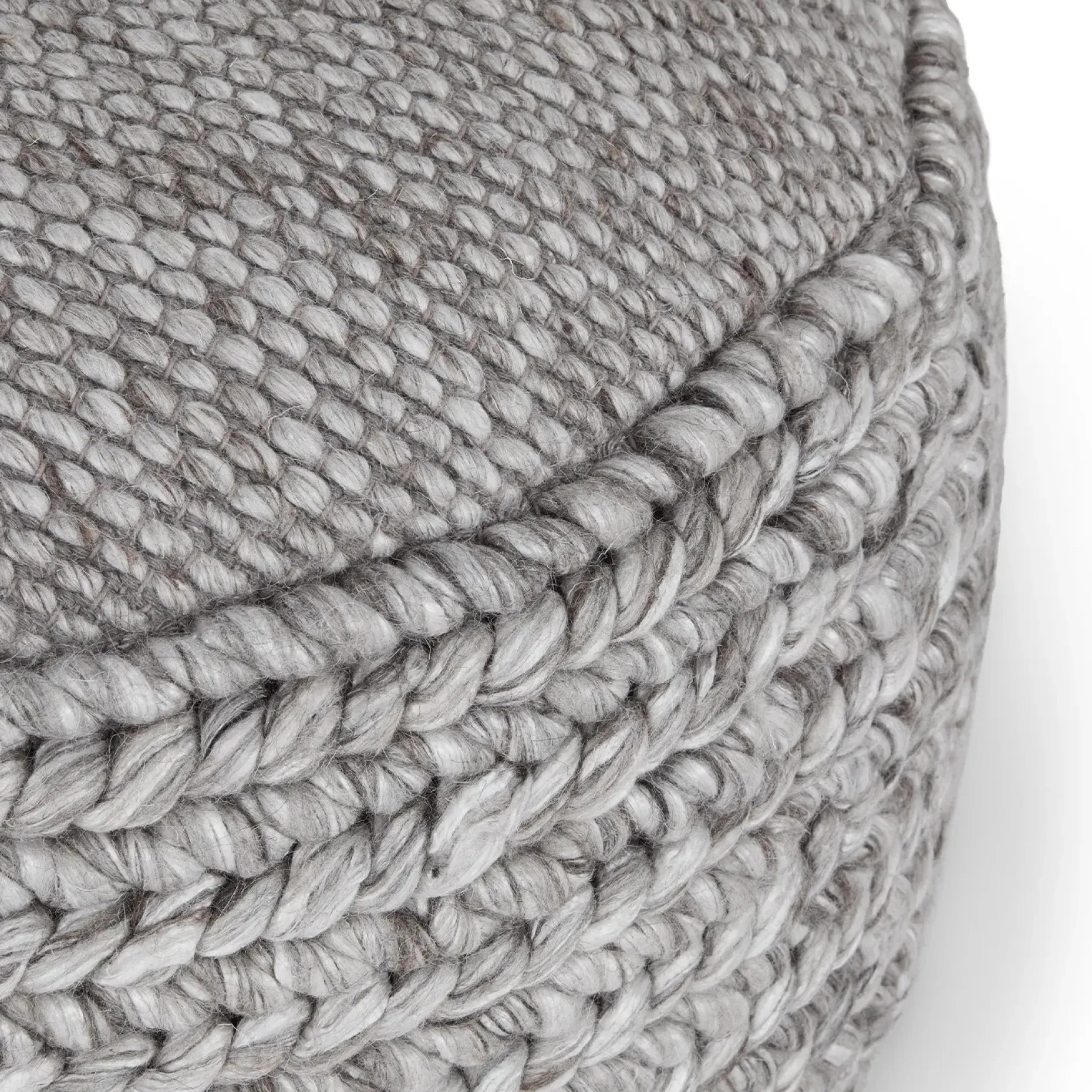 Hira 30" Pouf - Metal Gray