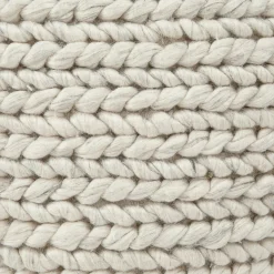 Hira 30" Pouf - Natural Ivory