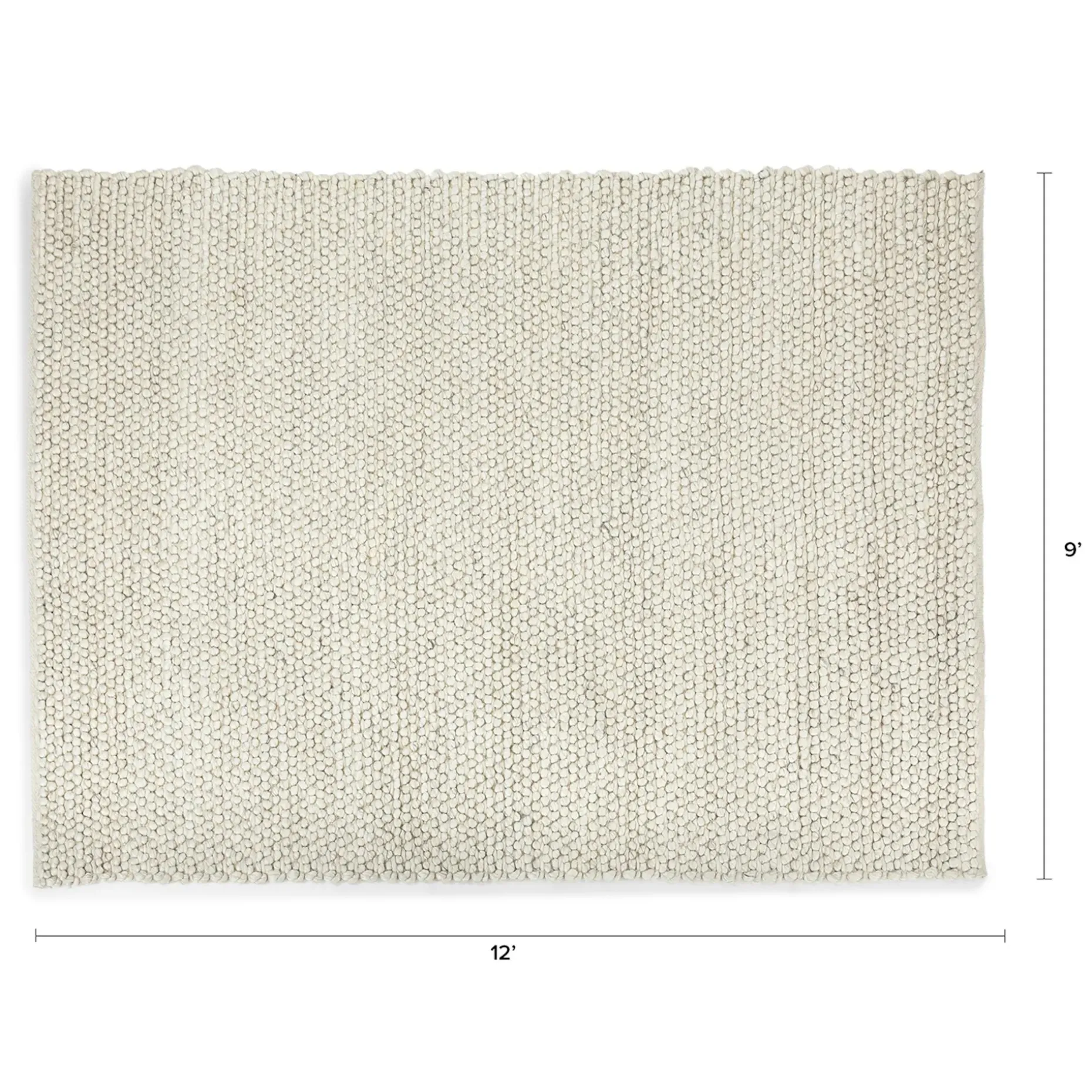 Hira 9 x 12 Rug - Natural Ivory