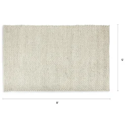 Hira 5 x 8 Rug - Natural Ivory