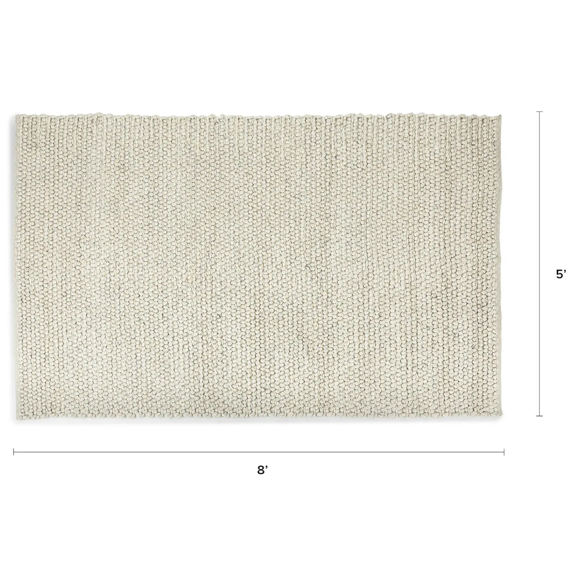 Hira 5 x 8 Rug - Natural Ivory