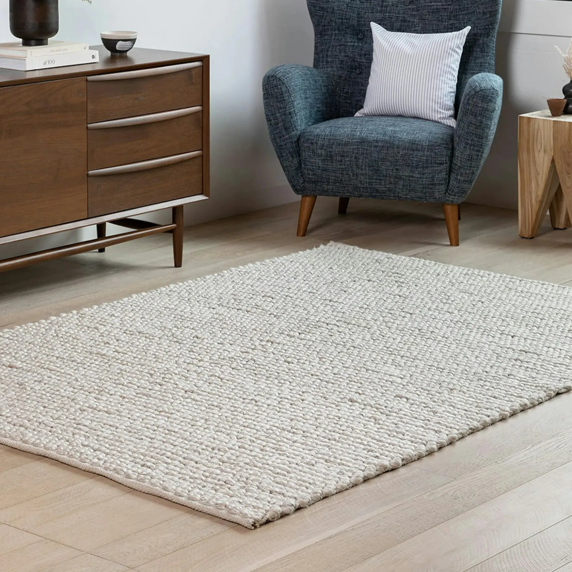 Hira 5 x 8 Rug - Natural Ivory