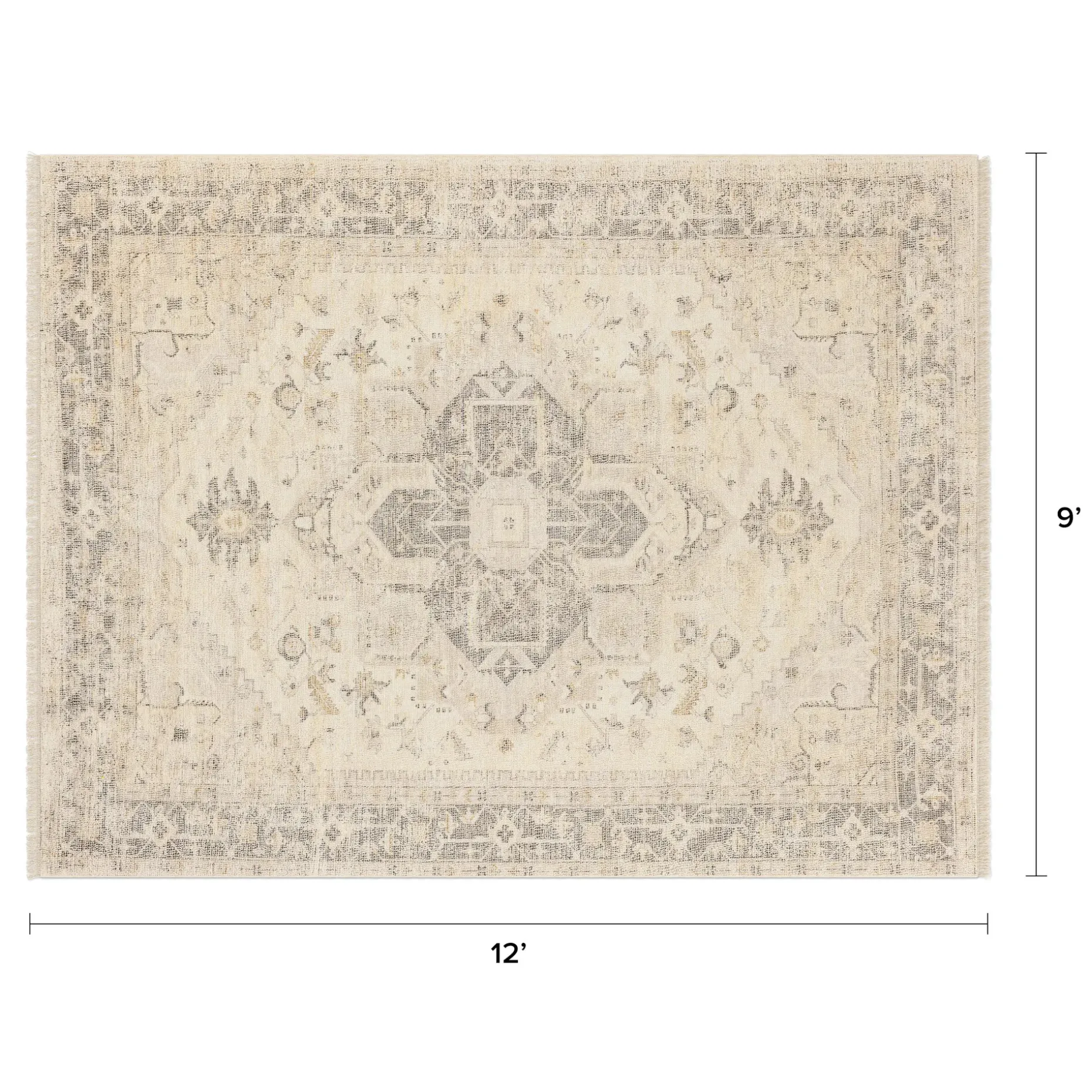 Hobart 9 x 12 Rug - Cream Multi