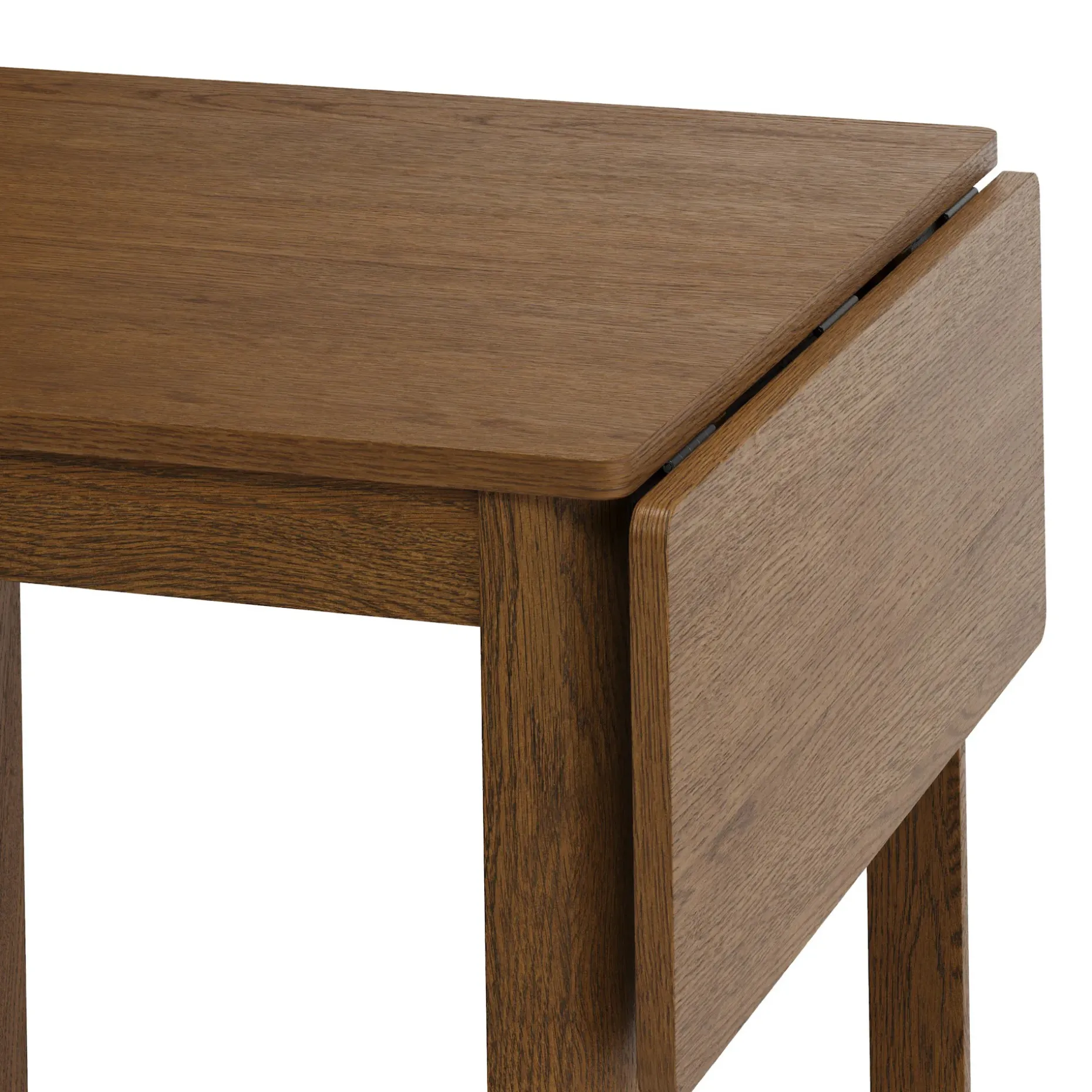 Holme 27" - 48" Drop Leaf Dining Table - Smoked Oak