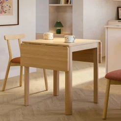 Holme 27" - 48" Drop Leaf Dining Table - White Oak