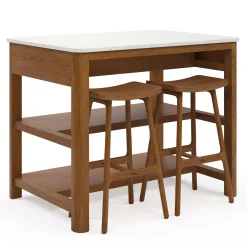 Holme 44" Kitchen Island - Smoked Oak