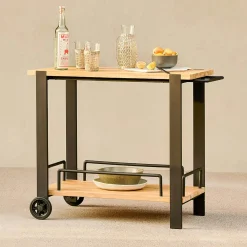 Hulst Outdoor Bar Cart - Teak