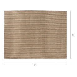Hundur 9 x 12 Indoor/Outdoor Rug - Houndstooth