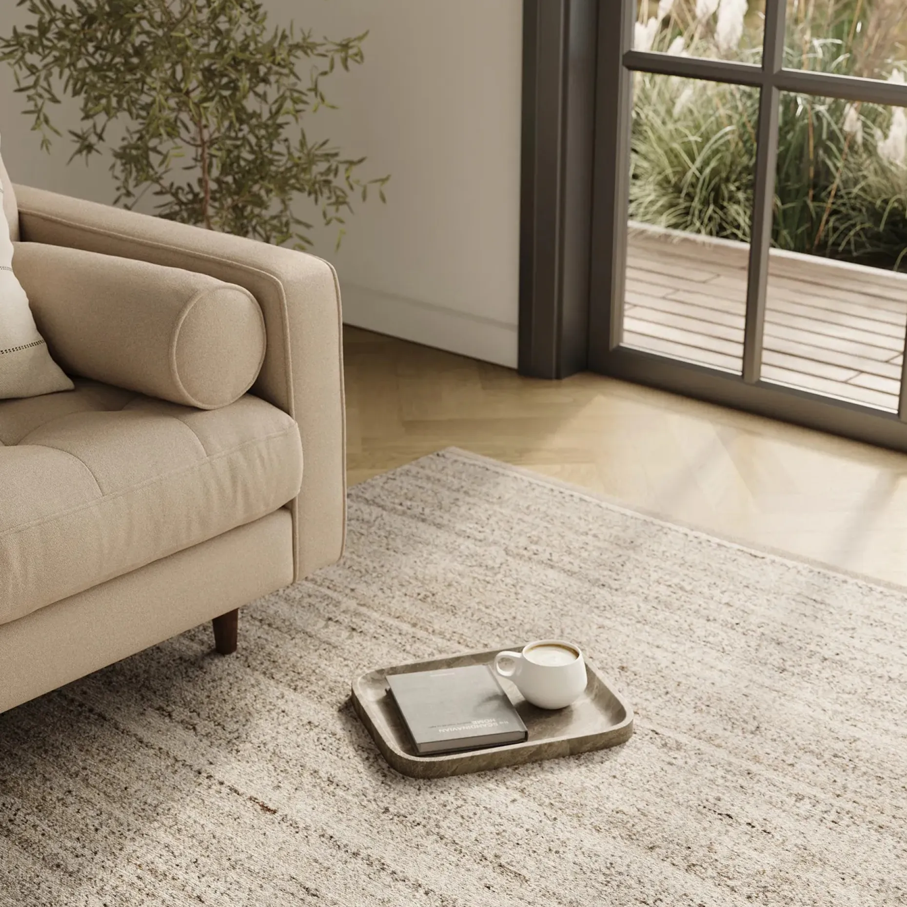 Hurley 9 x 12 Performance Rug - Gray Fleck