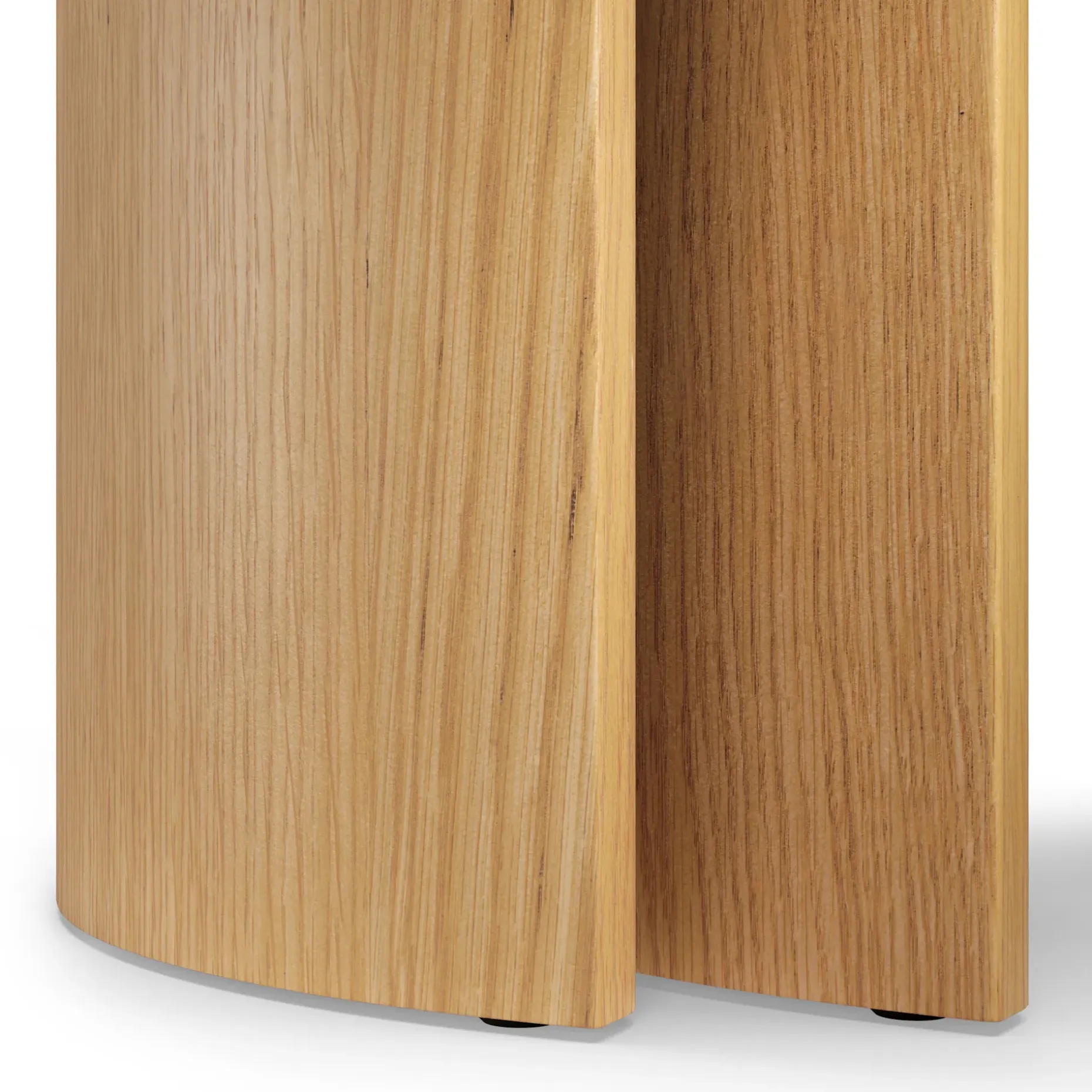 Isla 25" Travertine Nesting Side Tables - Natural Oak
