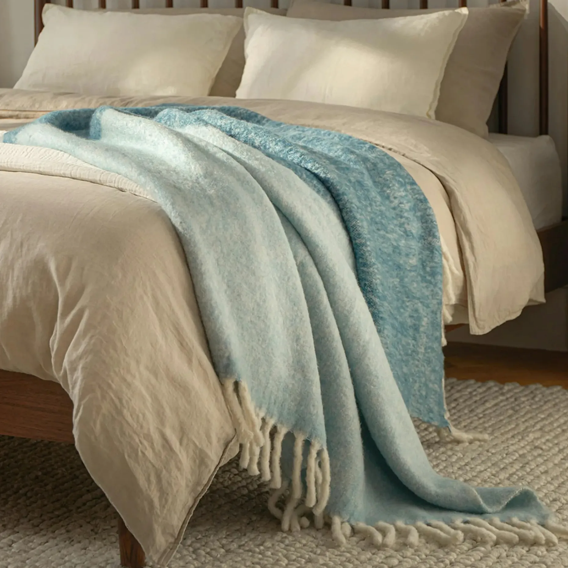 Jadara Throw - Peacock Blue