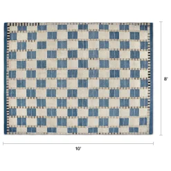 Jaris 8 x 10 Rug - Blue Quilt Checks