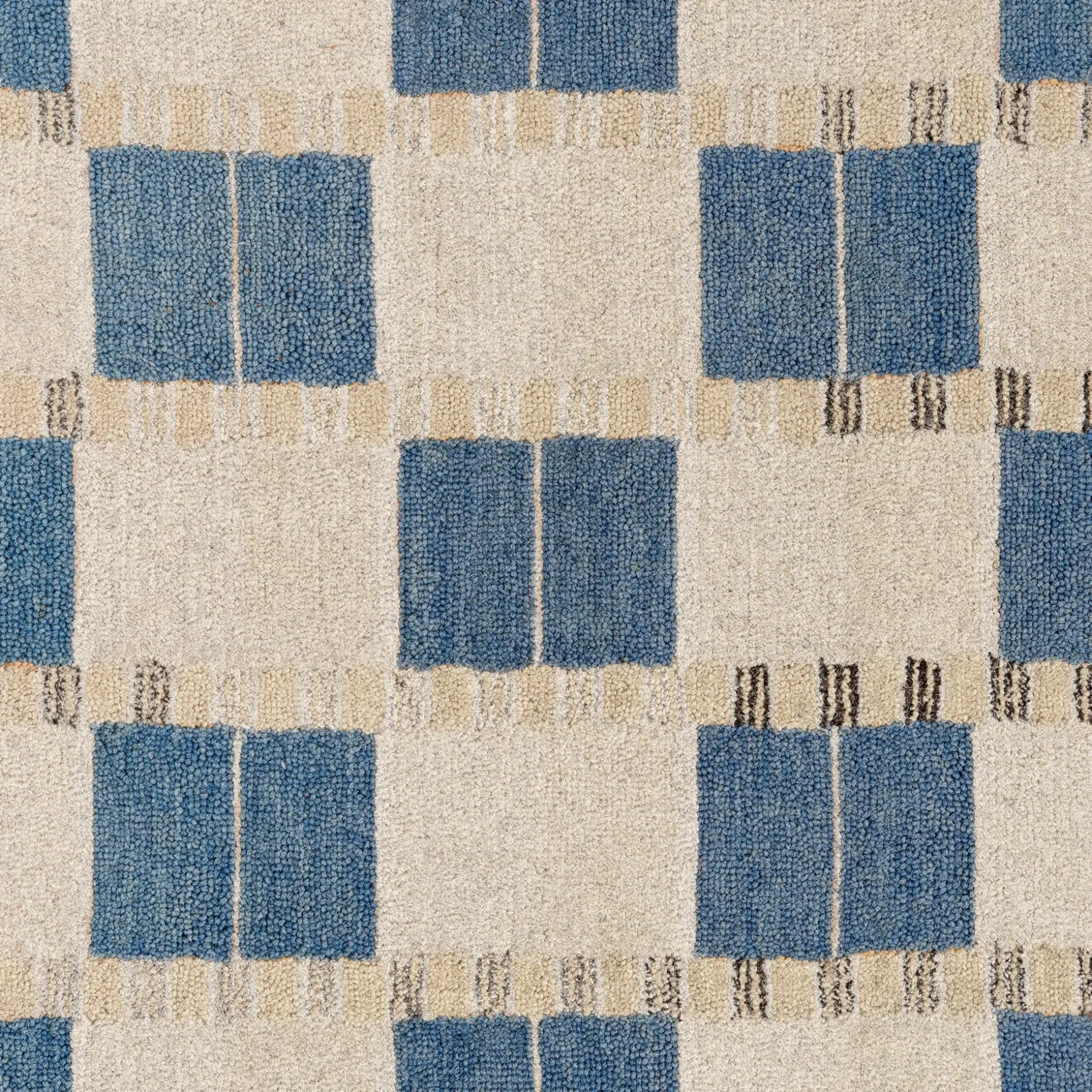 Jaris 8 x 10 Rug - Blue Quilt Checks