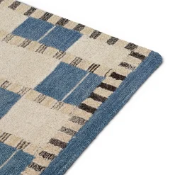 Jaris 9 x 12 Rug - Blue Quilt Checks