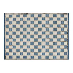 Jaris 9 x 12 Rug - Blue Quilt Checks