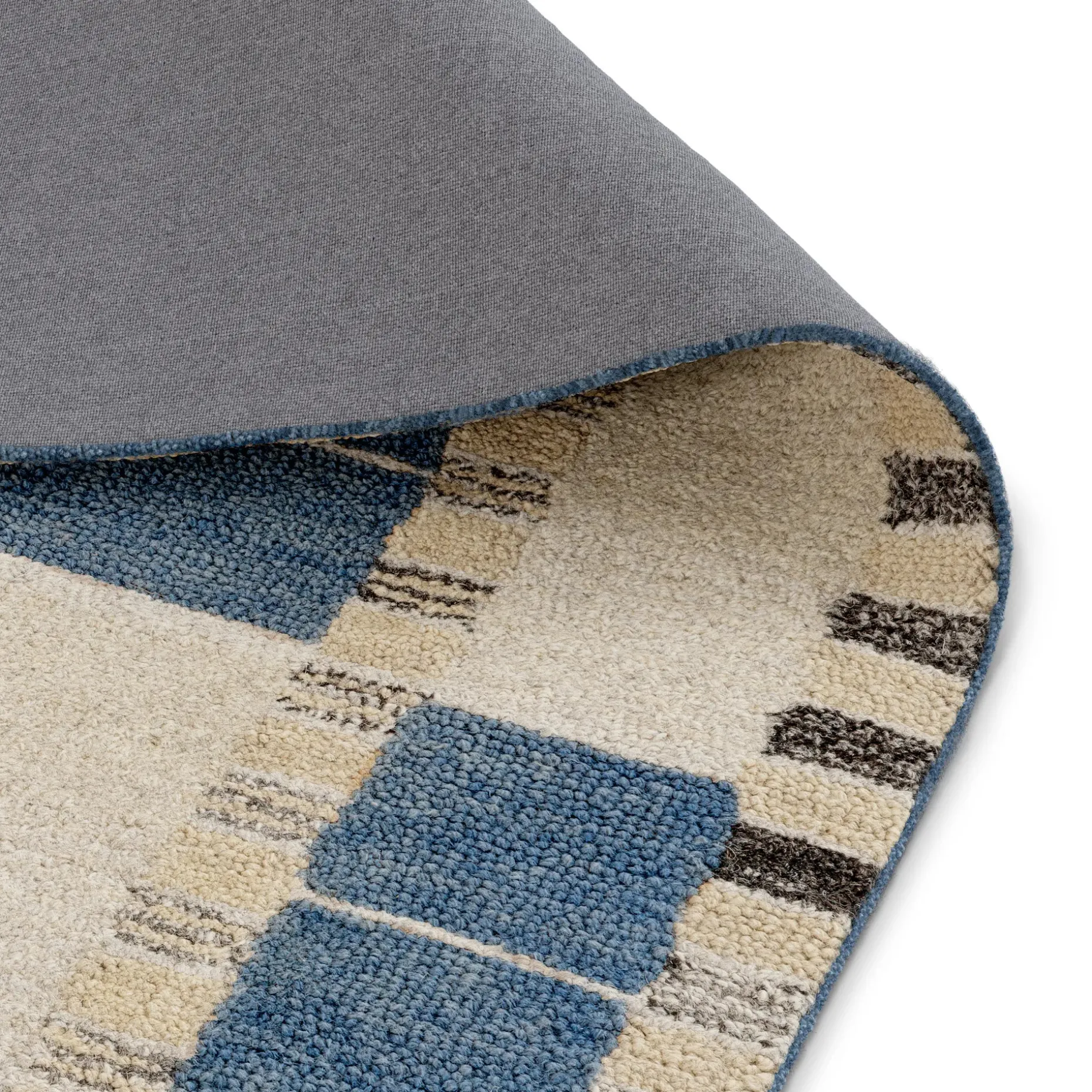Jaris 5 x 8 Rug - Blue Quilt Checks