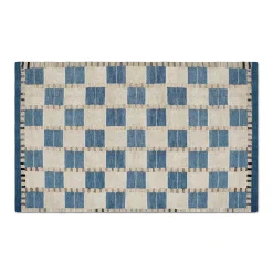 Jaris 5 x 8 Rug - Blue Quilt Checks