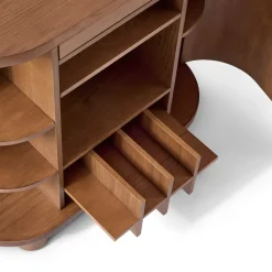 Jens 38" Bar Cabinet - Smoked Oak