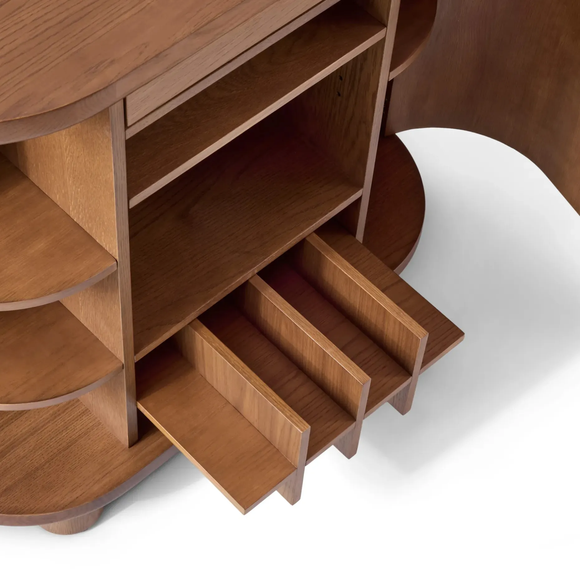 Jens 38" Bar Cabinet - Smoked Oak