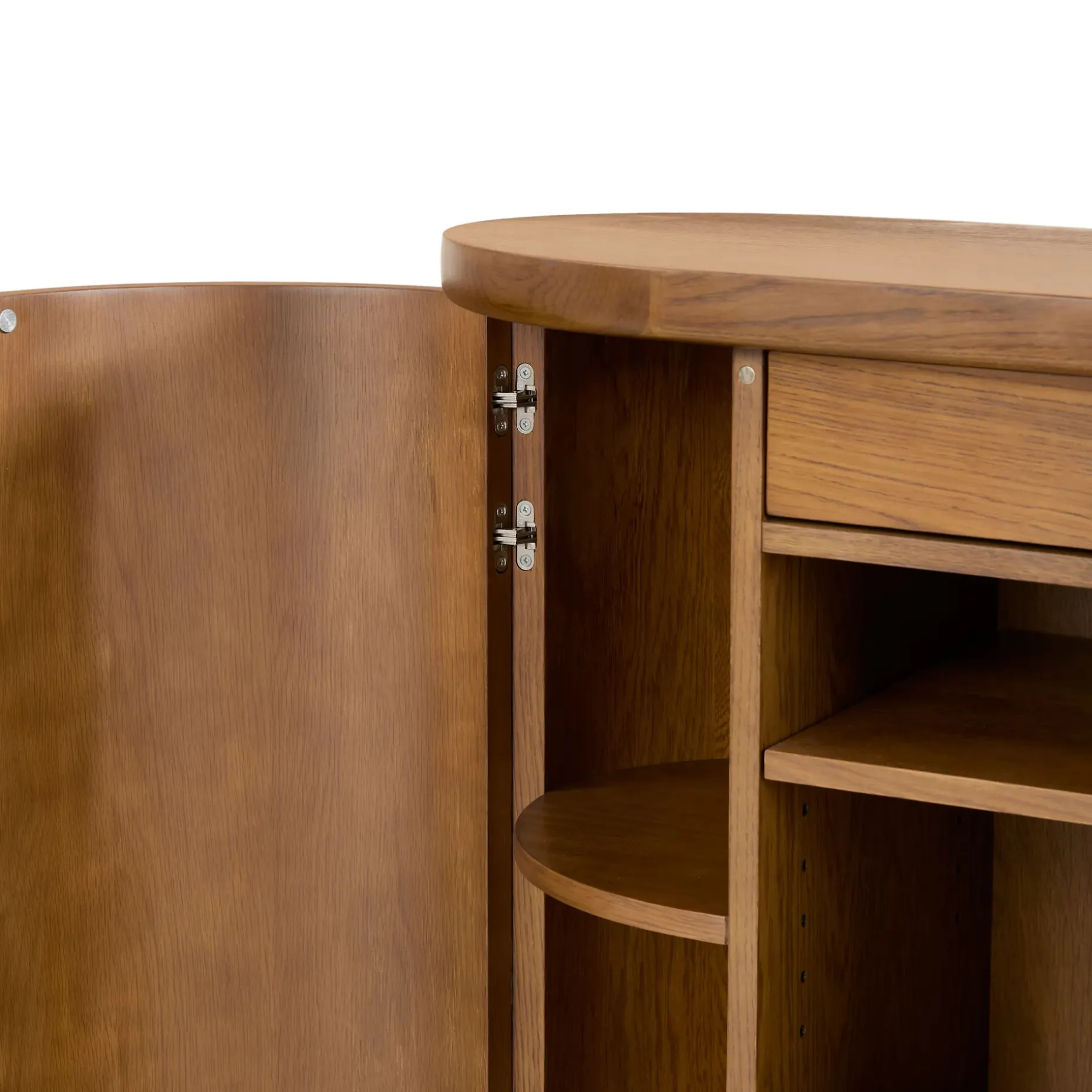 Jens 38" Bar Cabinet - Smoked Oak