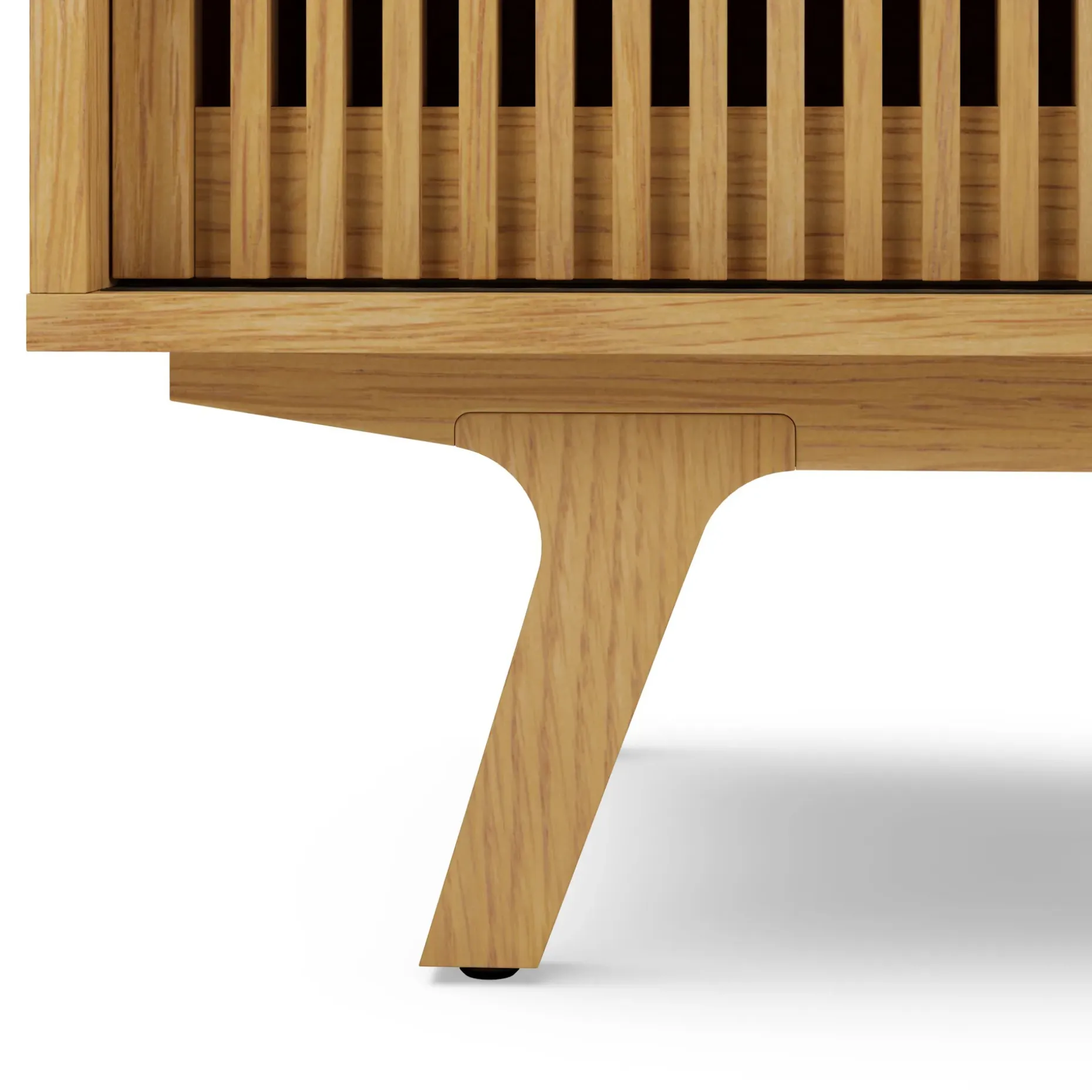 Jokuna 48" Vinyl Media Unit - Natural Oak