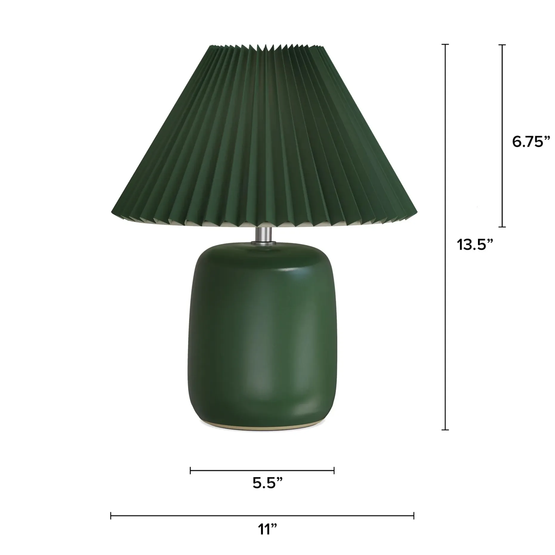 Joplin Table Lamp - Ceramic Evergreen