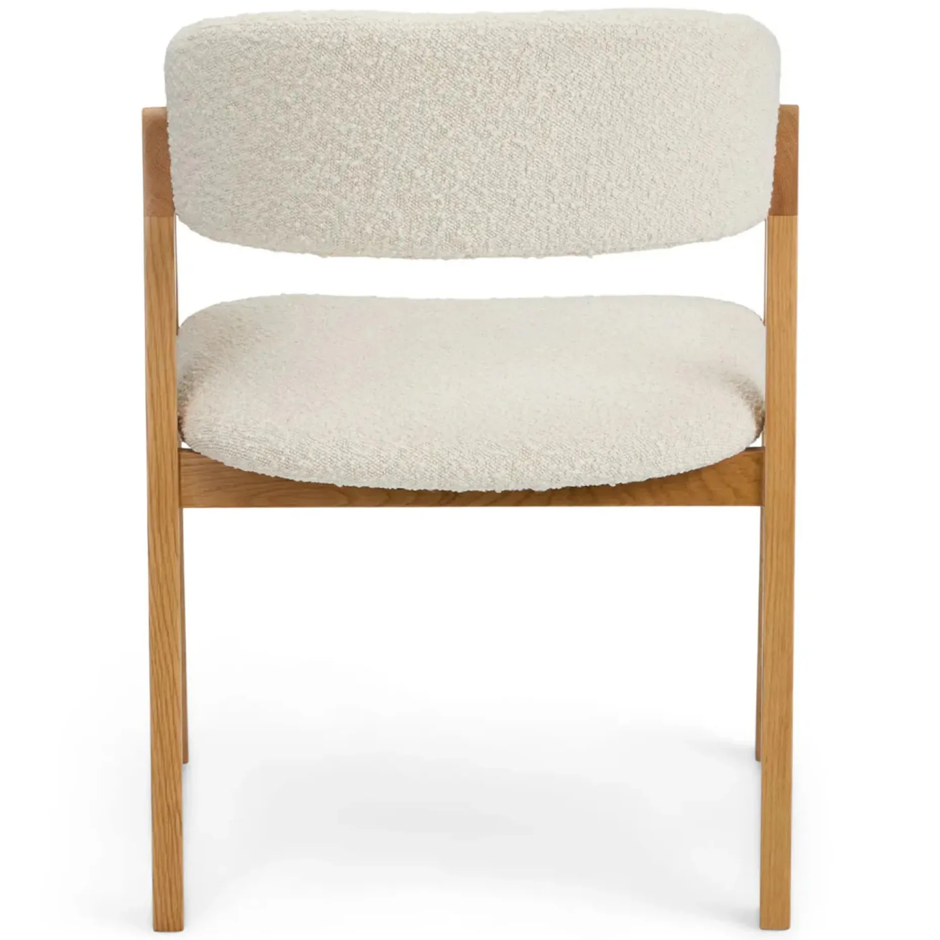 Josra Dining Chair - Oak and Ivory Bouclé