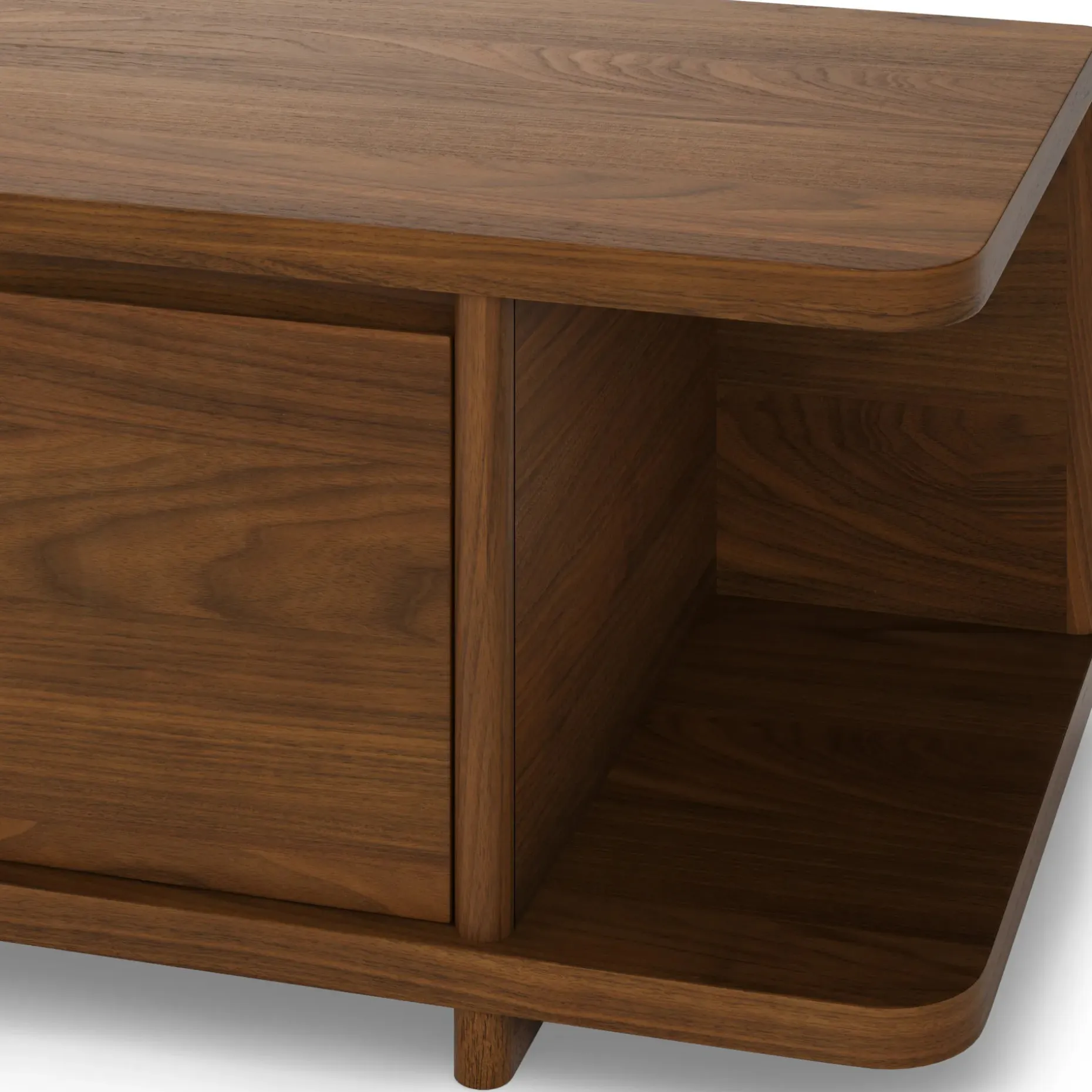 Judith 79" Low Media Unit - Walnut