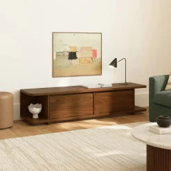 Judith 63" Low Media Unit - Walnut
