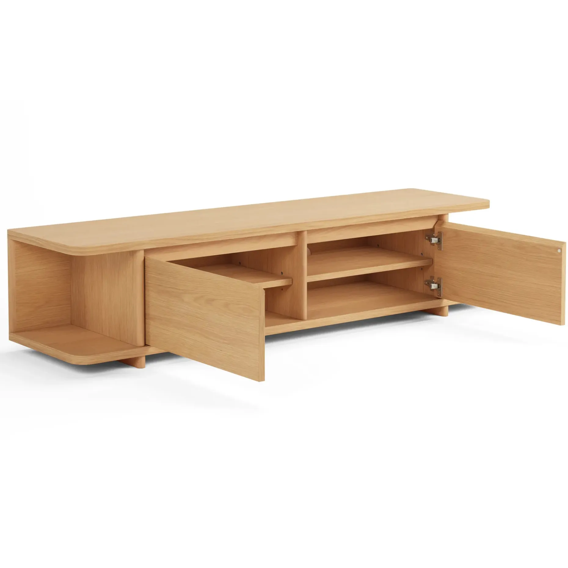 Judith 63" Low Media Unit - White Oak