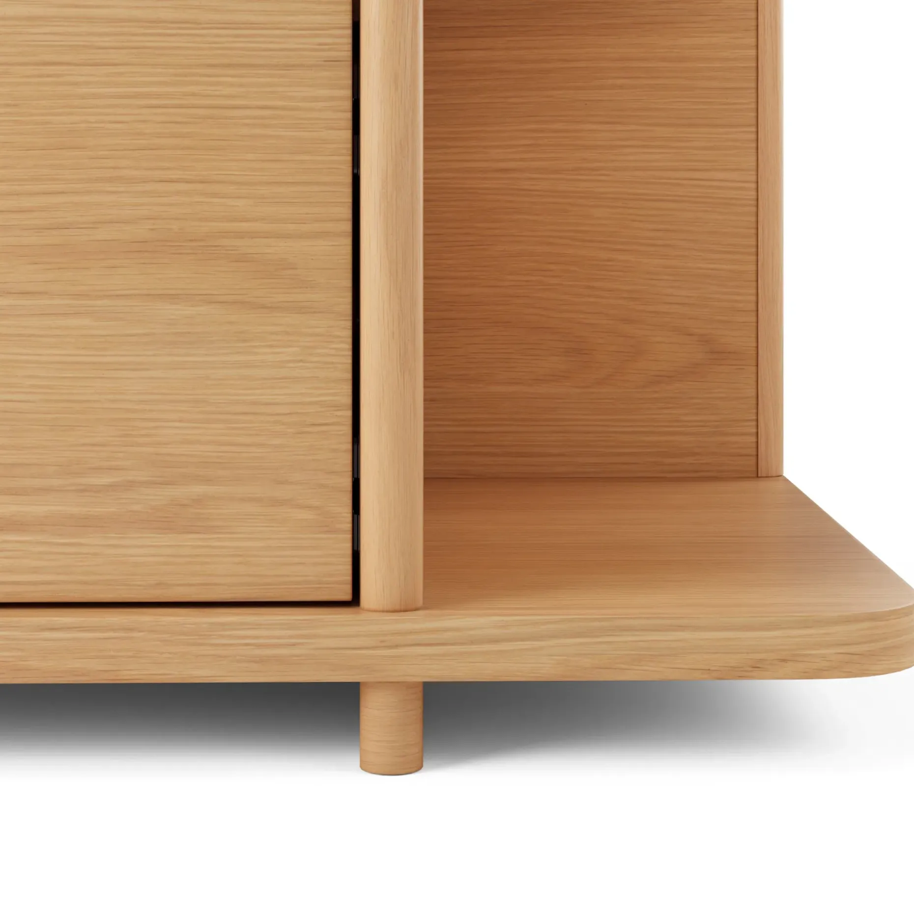 Judith 63" Low Media Unit - White Oak