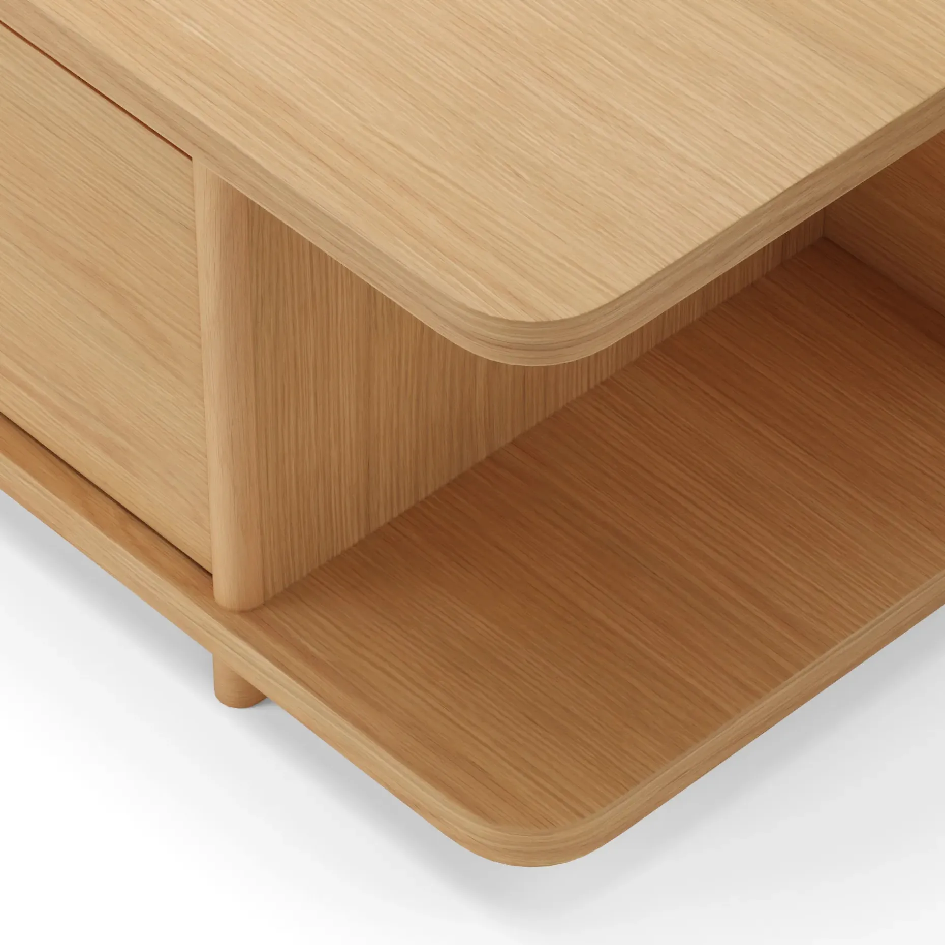 Judith 63" Low Media Unit - White Oak