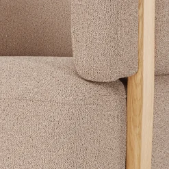 Julie 32" Swivel Chair - Sandstone Wool Bouclé