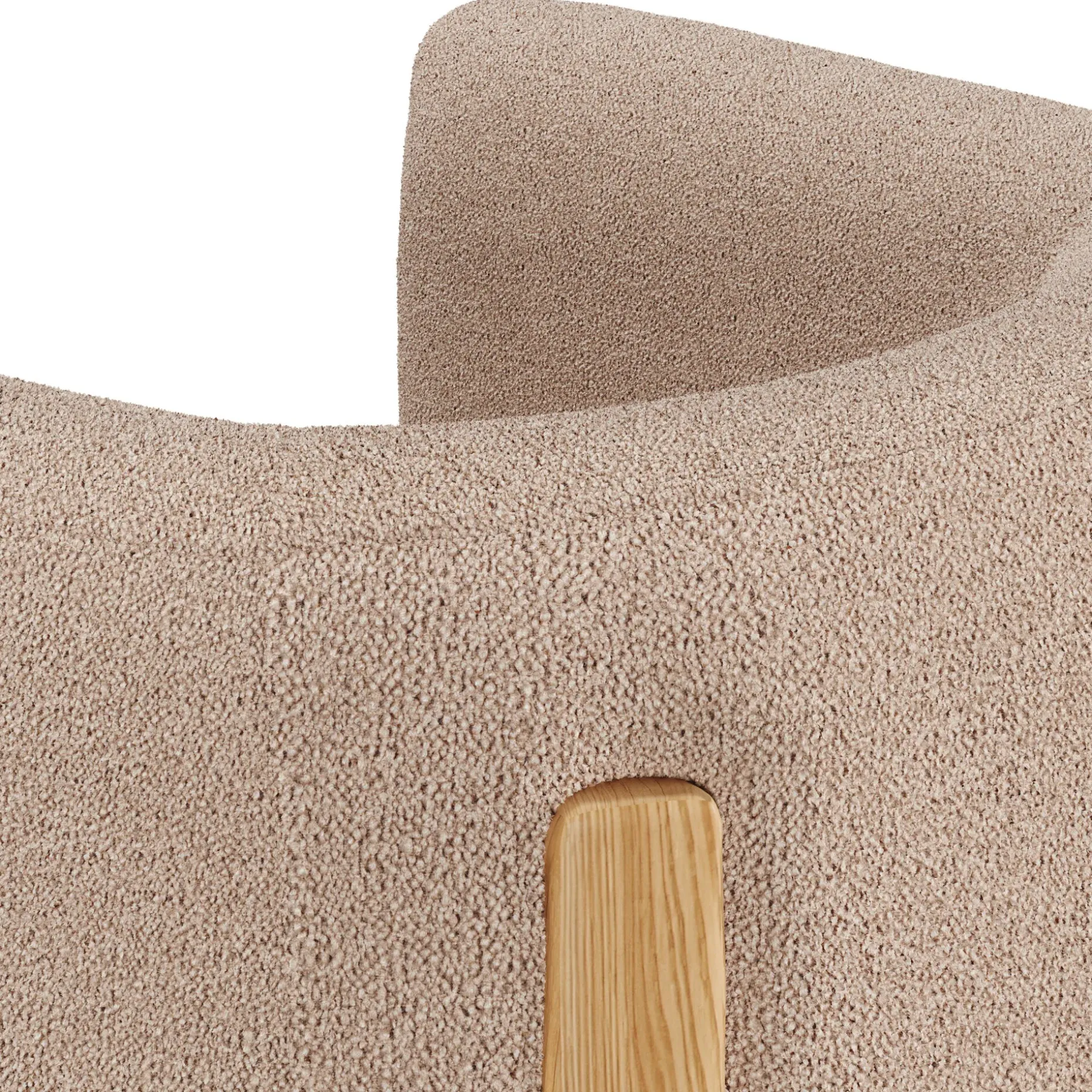 Julie 32" Swivel Chair - Sandstone Wool Bouclé