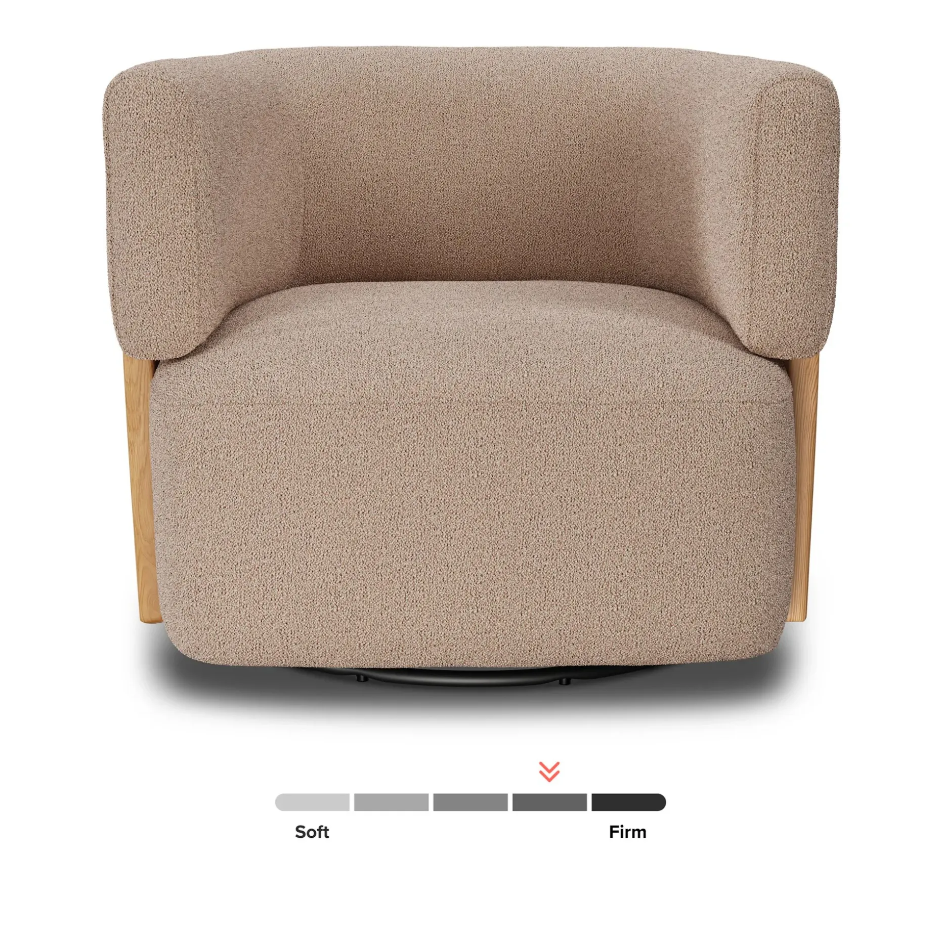 Julie 32" Swivel Chair - Sandstone Wool Bouclé
