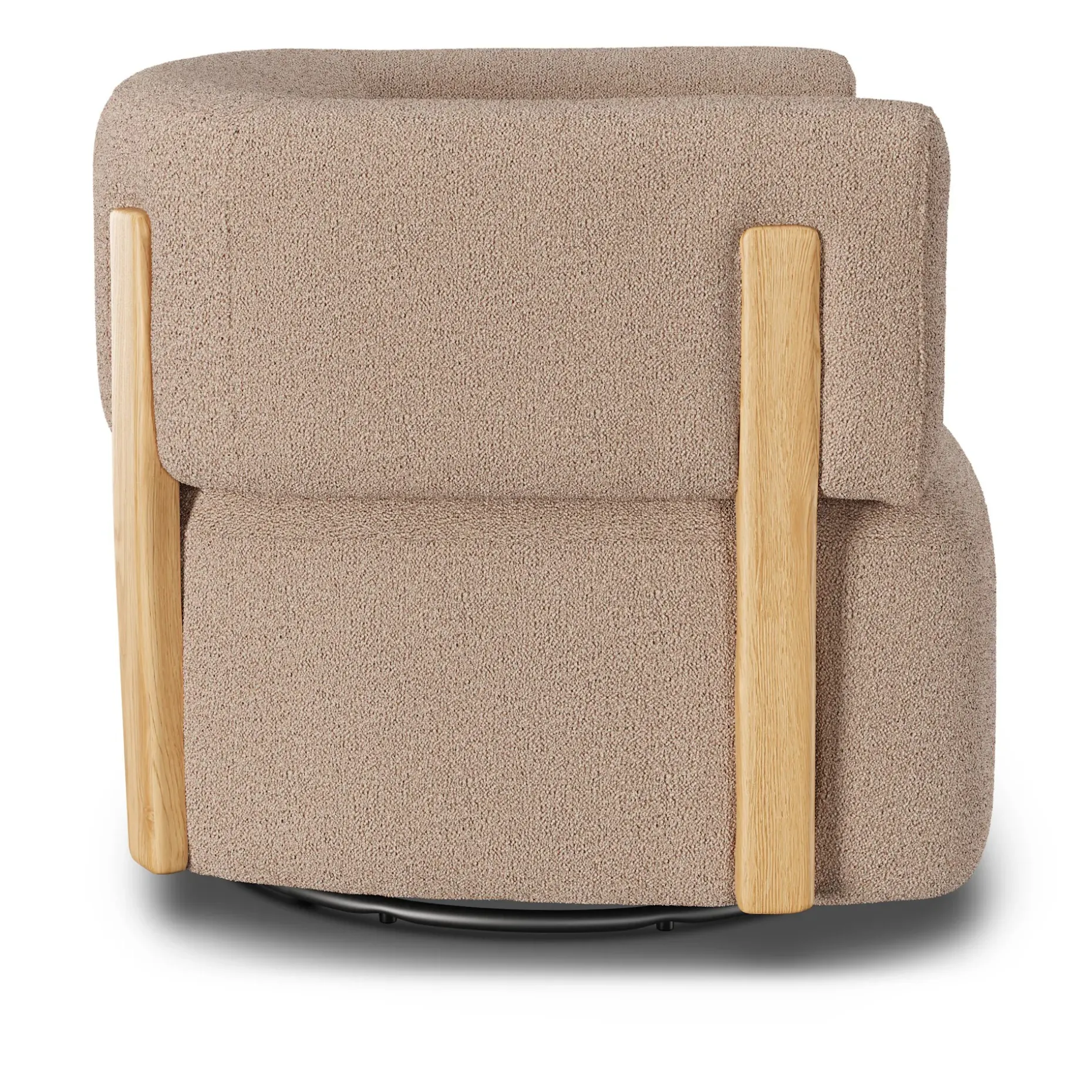 Julie 32" Swivel Chair - Sandstone Wool Bouclé