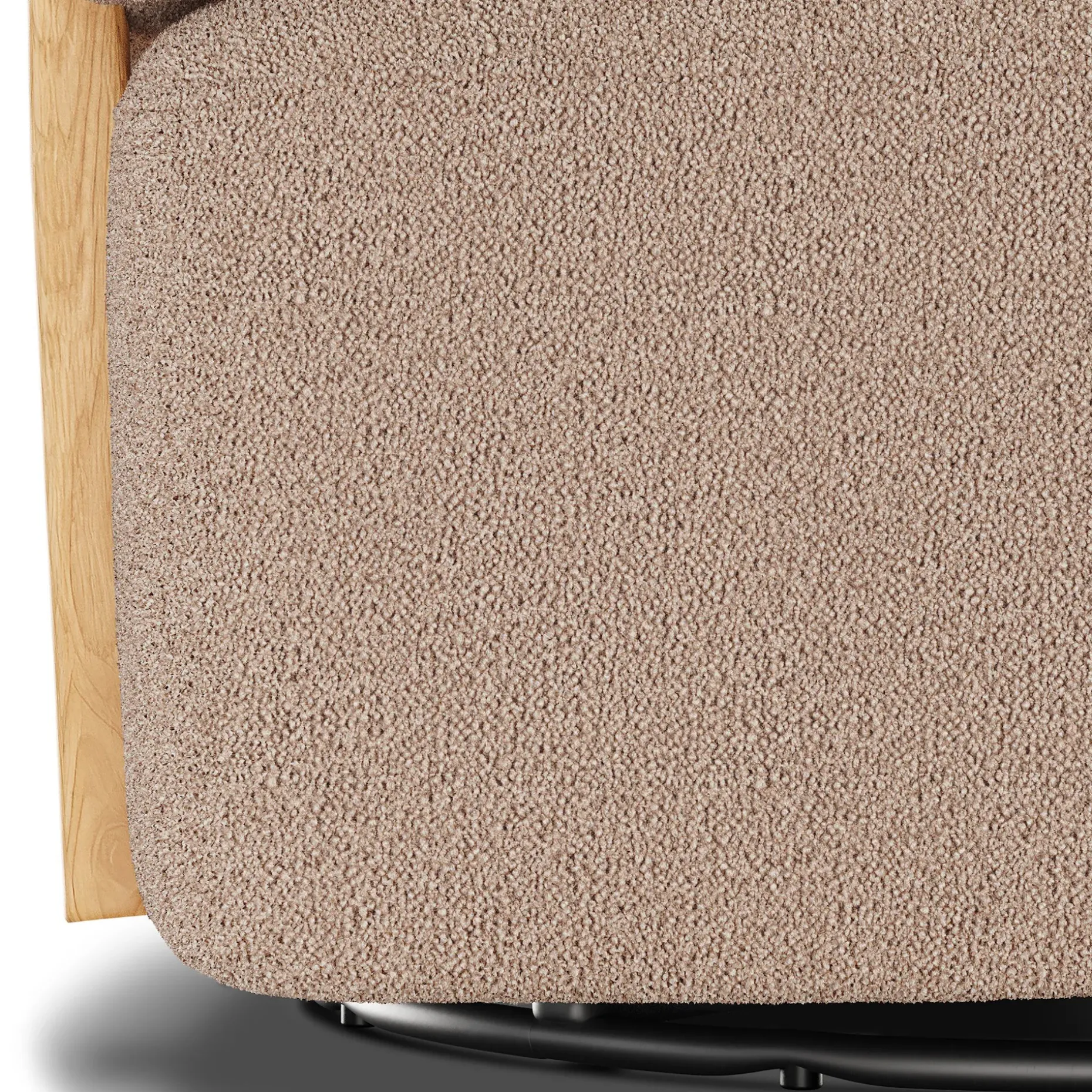 Julie 32" Swivel Chair - Sandstone Wool Bouclé