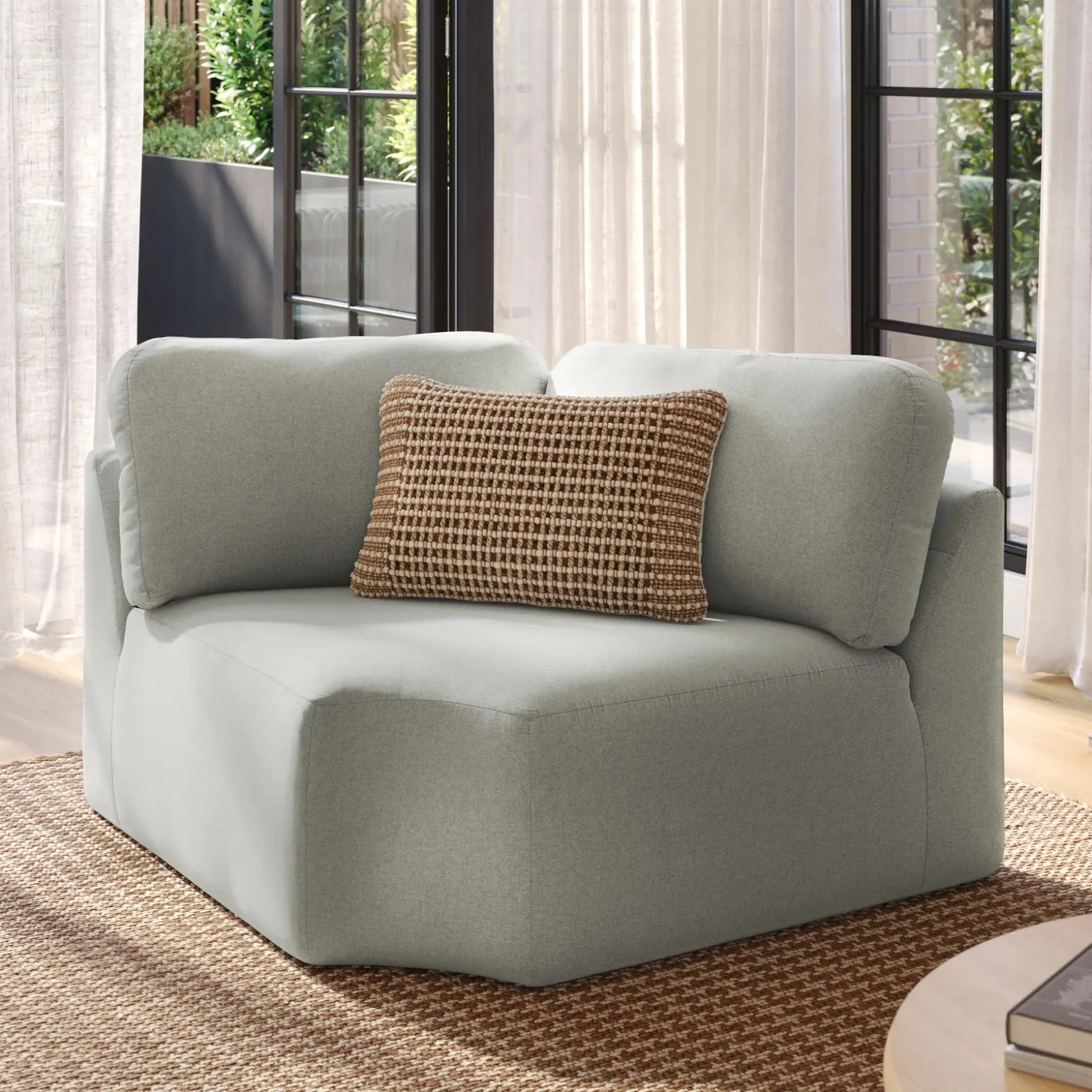 Juni 47.25" Corner Module - Clover Ivory