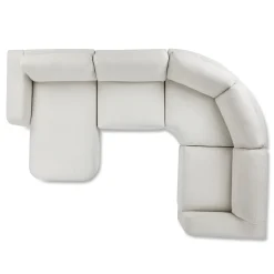 Juni 124.5" Left Conversational Sectional - Clover Ivory