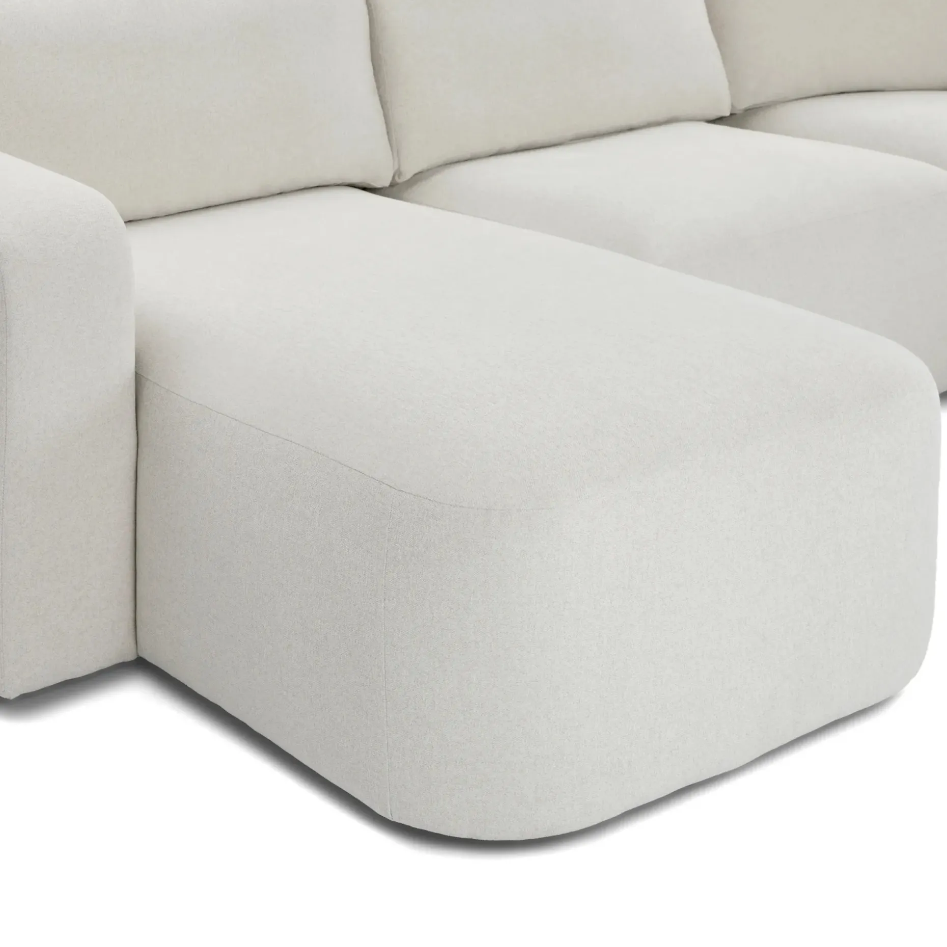 Juni 124.5" Left Conversational Sectional - Clover Ivory