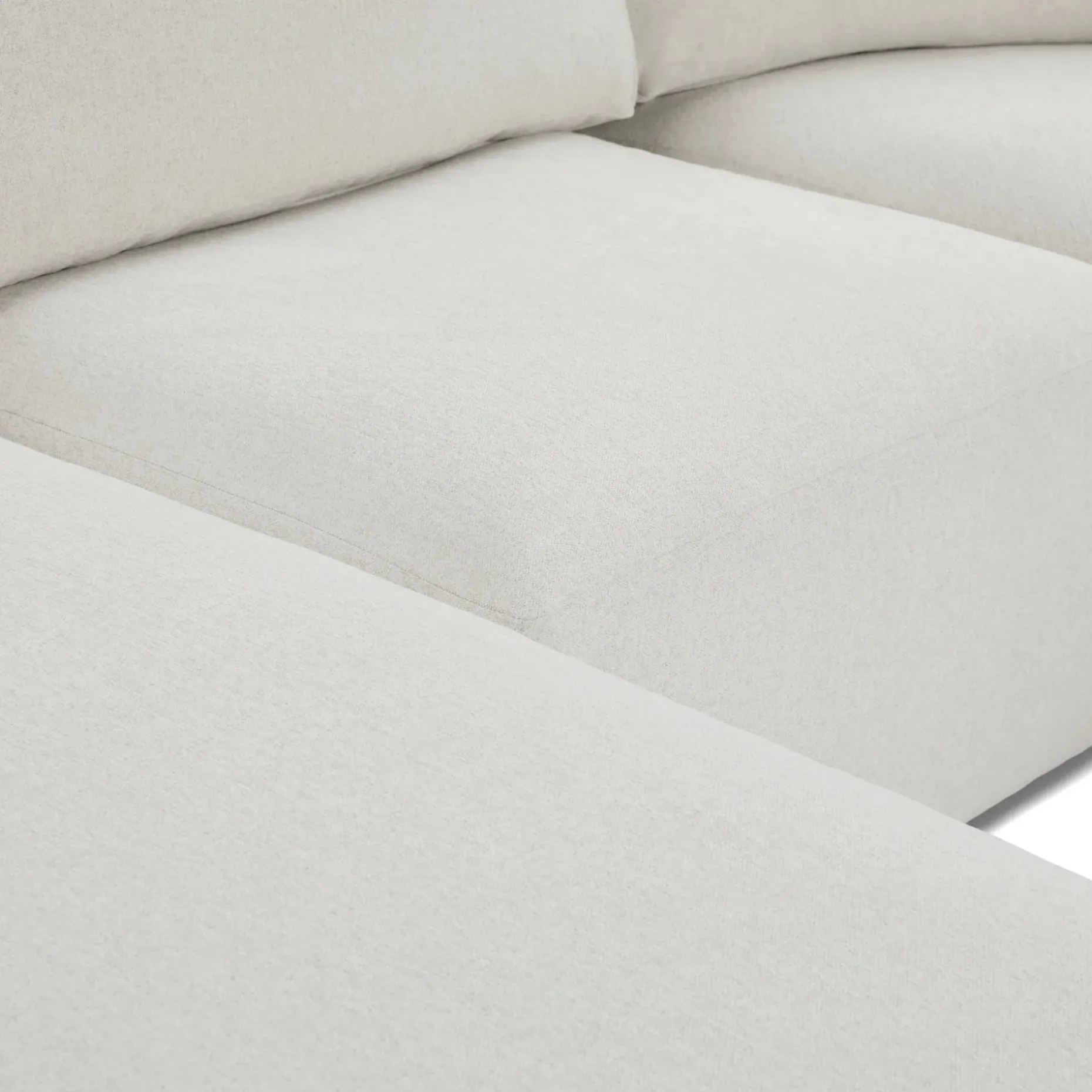 Juni 124.5" Left Conversational Sectional - Clover Ivory