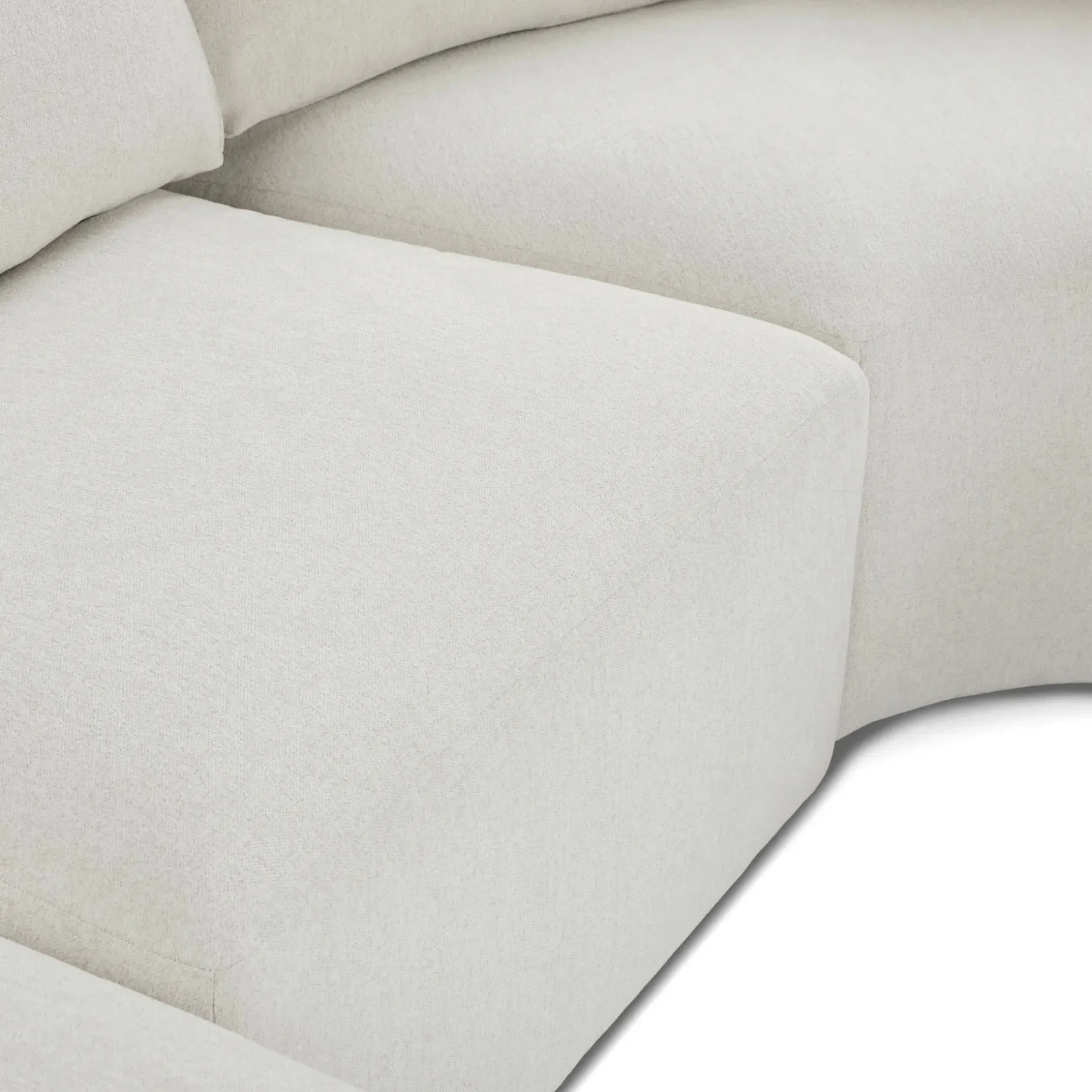 Juni 124.5" Left Conversational Sectional - Clover Ivory